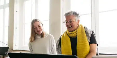 muziek - jazz - docent lachend